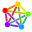 the fediverse logo which is a connected graph in rainbow colors